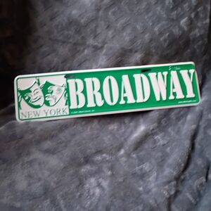 Broadway New York License Plate Sign